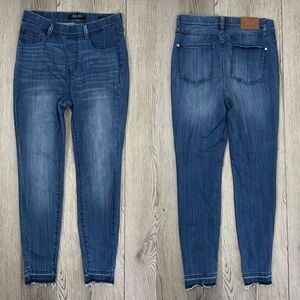 Judy Blue Womens Size 28 Janavie Denim Skinny Leg Pull On Ankle Jegging Jeans